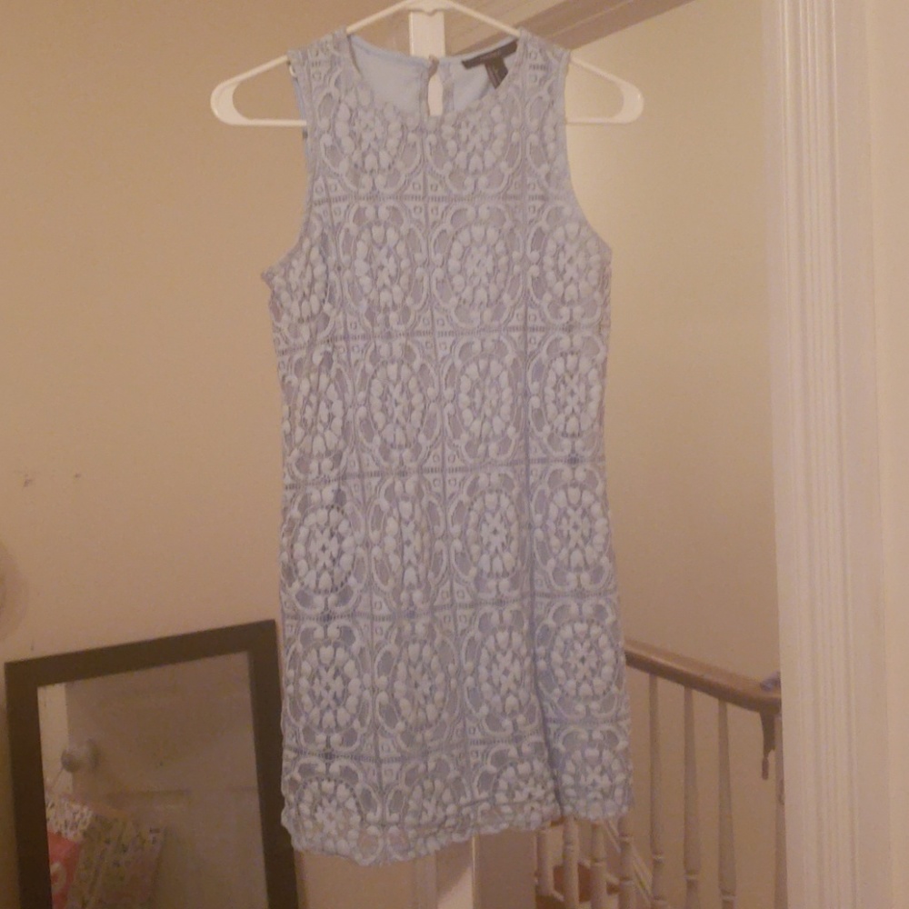 Blue lace dress